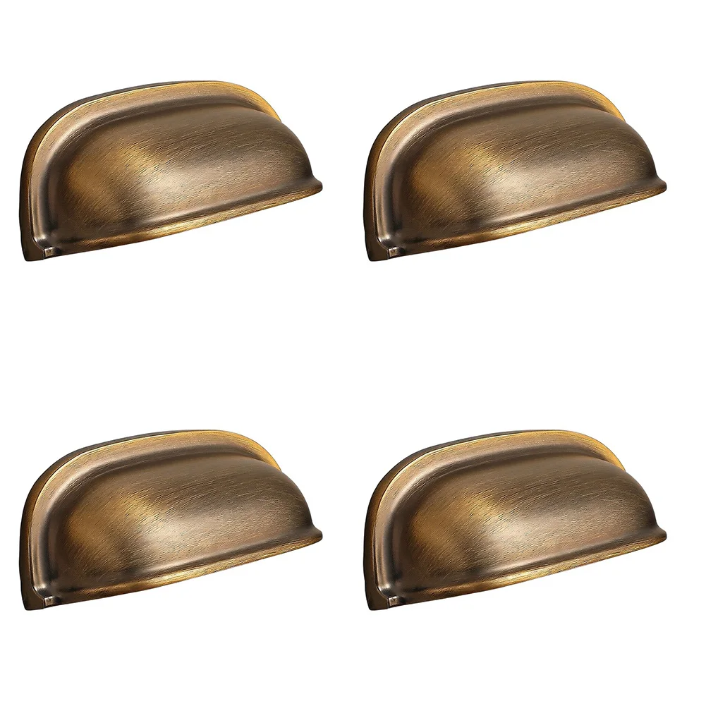 4pcs Antique Brass Cabinet Handles Wardrobe Pull Cupboard Drawer Door Knob Kitchen Cabinet Handles Furniture Hardware