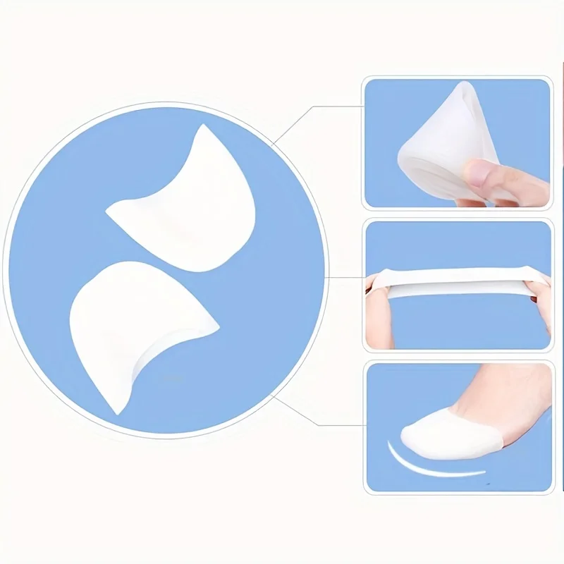 1Pair Gel Toe Caps Soft Ballet Pointe Dance Athlete Shoe Pads Toe Pads Pointe Silicone Gel Pouch Protector With Breathable