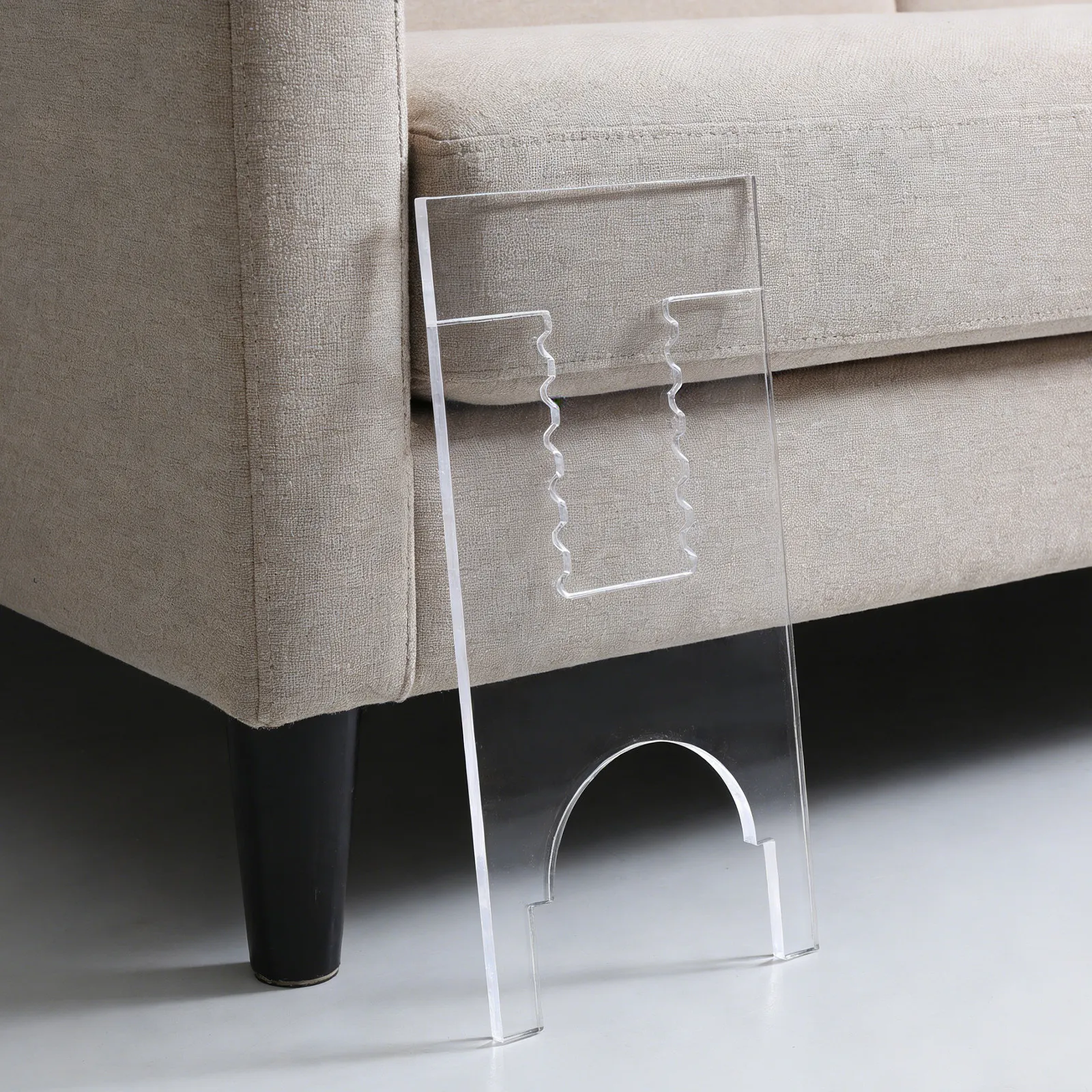 2Sets Transparent Acrylic Couch Stopper Sofa Spacer Blocker for Walls Furniture Safety Gap Filler Bed Headboard Slide Prevention