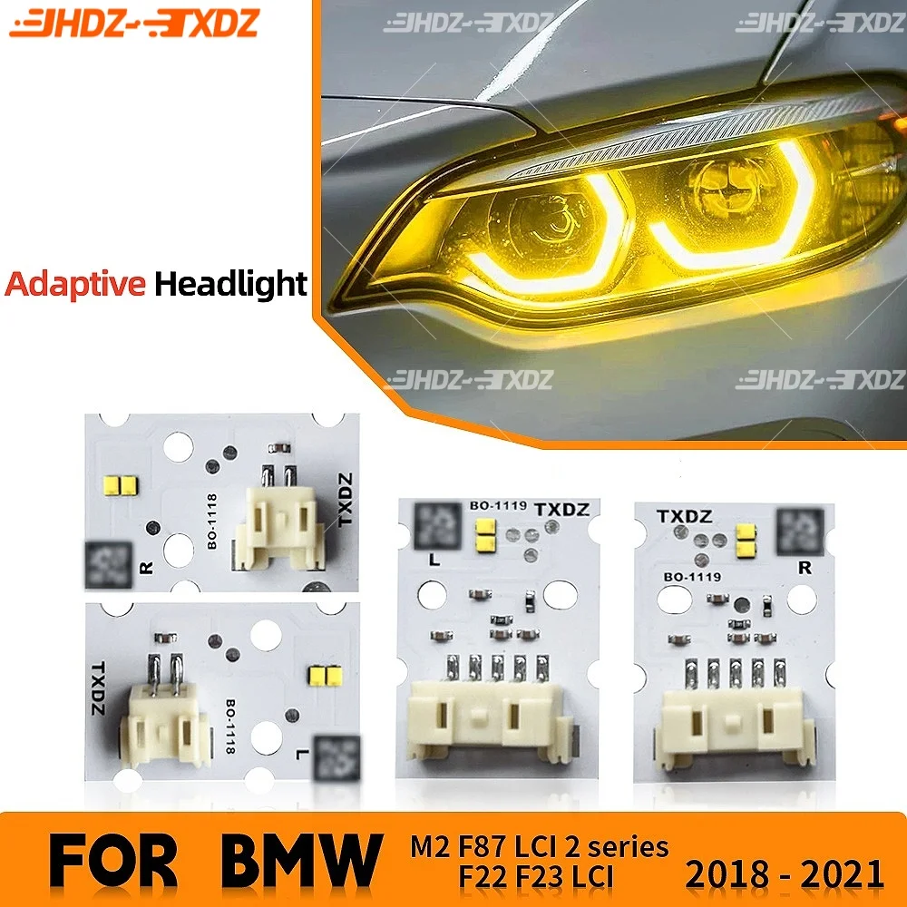 

Angel Eyes 63117494851 63117494852 Для BMW 2 серии F22 F23 F87 M2 LCI 2018-2021 Светодиодные фары DRL Дневные ходовые огни