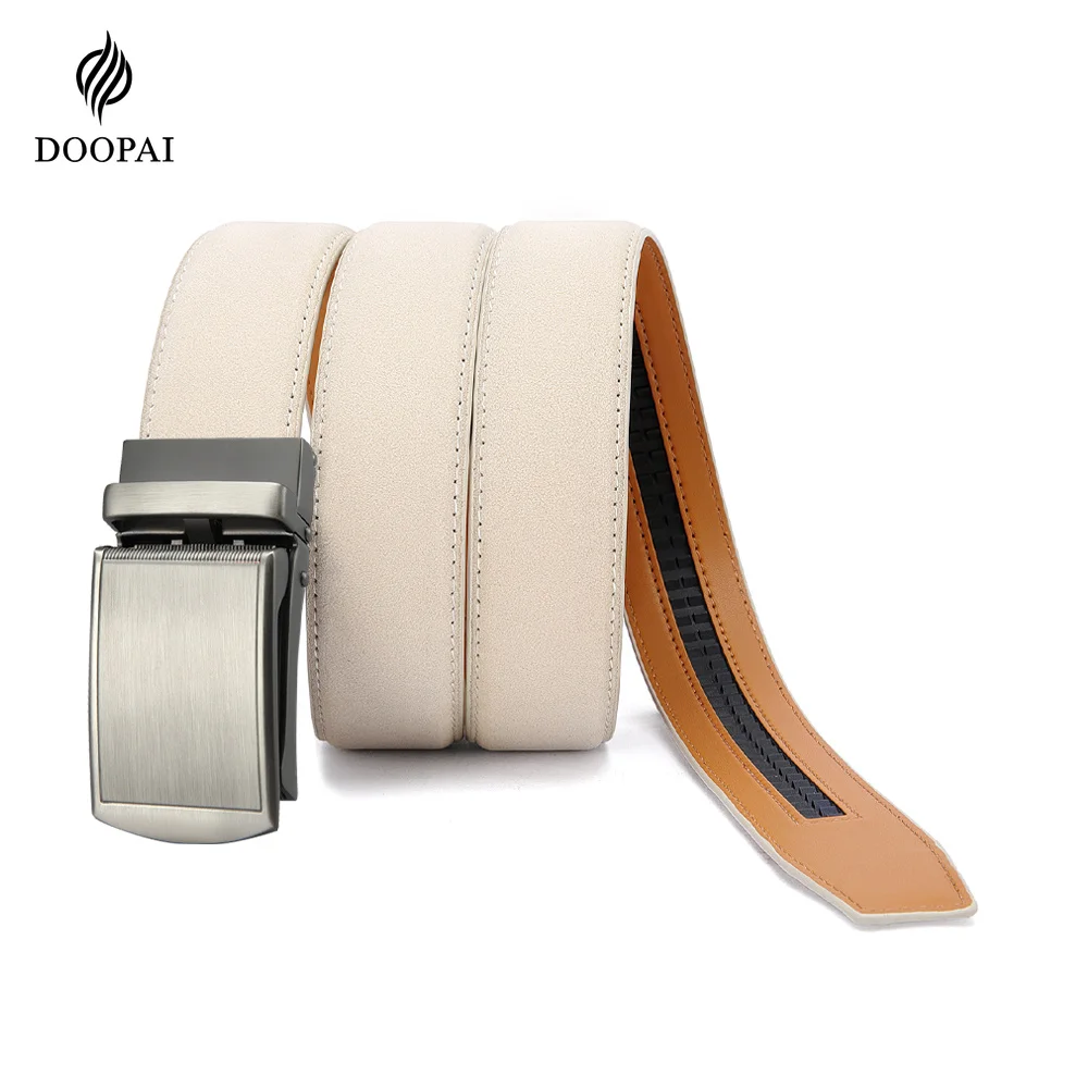 Mens Leather Belt Multiple Colors Automatic Available Belts Leisure Fashion Ratchet Belts for Men Pants Waistband