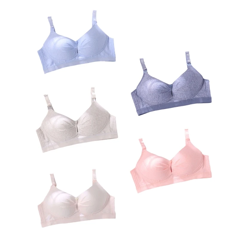 

Comfortable Maternity Bra for Breastfeeding Moms Soft and Breathable Maternity Bra Solid Color Wirefree Pregnancy Bra