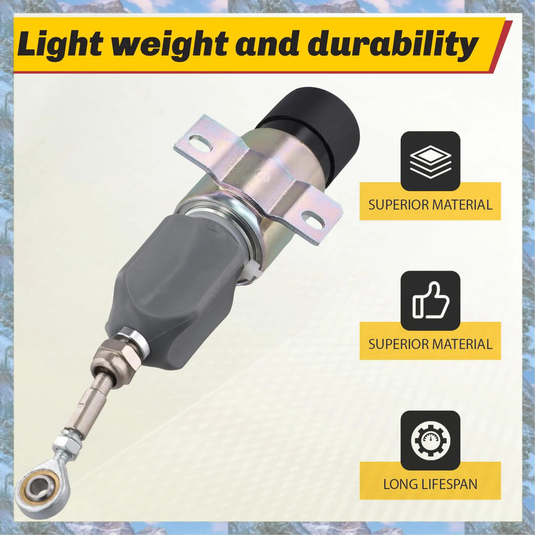 

Flash Trend Fuel Shutoff Solenoid Valve 24V For Komatsu Excavator PC60/120/200/-7 B4002-1115030 Flameout Solenoid Valve Oicut-Of