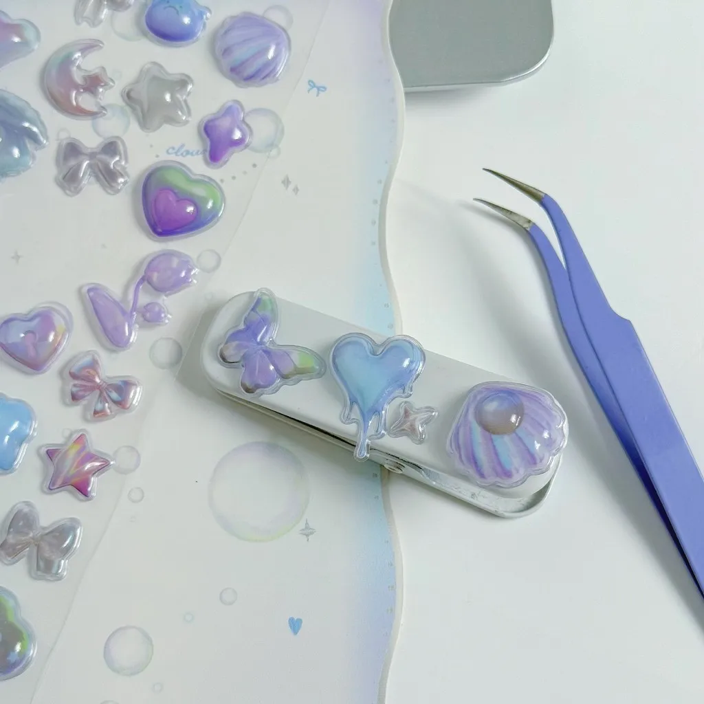 الكرتون ثلاثية الأبعاد الإغاثة متعة ملصقات 4 قطع لطيف ملصقات الزخرفية للماء للأطفال DIY بها بنفسك الديكور BulingBulingStickers Store