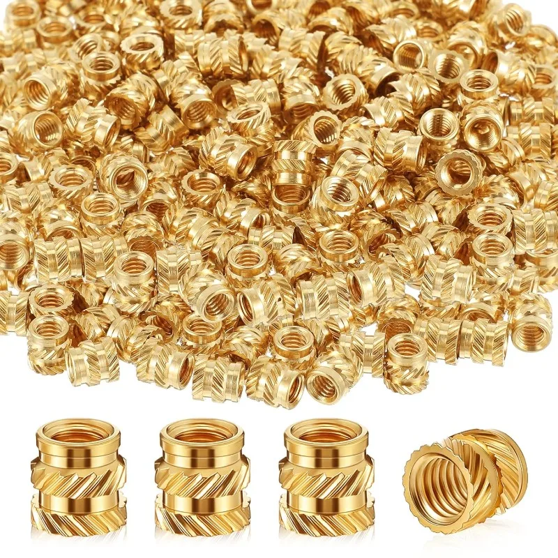 Heat Embedment Inserting Nuts 3*4*5MM Threaded Knurled Brass Hot Melt Screw Nut for M3 Printer and Others New