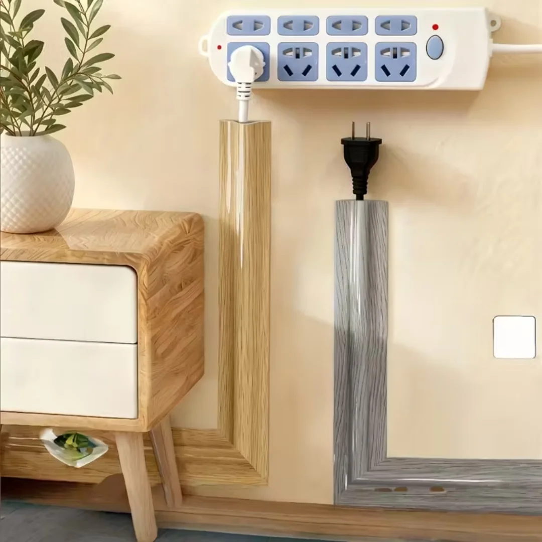 1 Stück 1/3M Flexibler PVC-Bodenkabelschutz, Selbstklebender Kabelkanal für Zuhause, Büro, TV, Computer – Detail 4