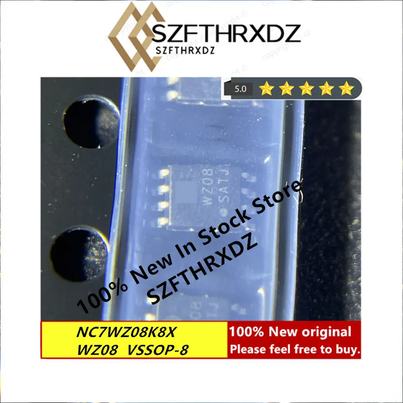 100% NEW ORIGINAL NC7WZ08K8X VSSOP-8 Marking :WZ08 VSSOP8 TinyLogic UHS Dual 2-Input AND Gate