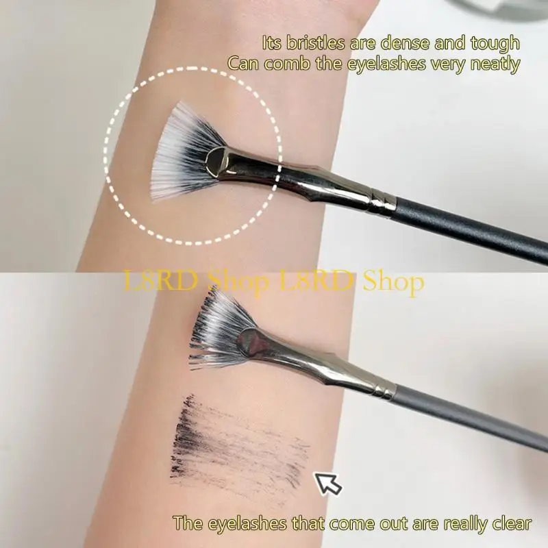 L8RD Mascara Fan Brush Lash Wand Brush Fan-Shaped Eyelash Brush for Natural Lifted Effects and Enhances Lower Lashes