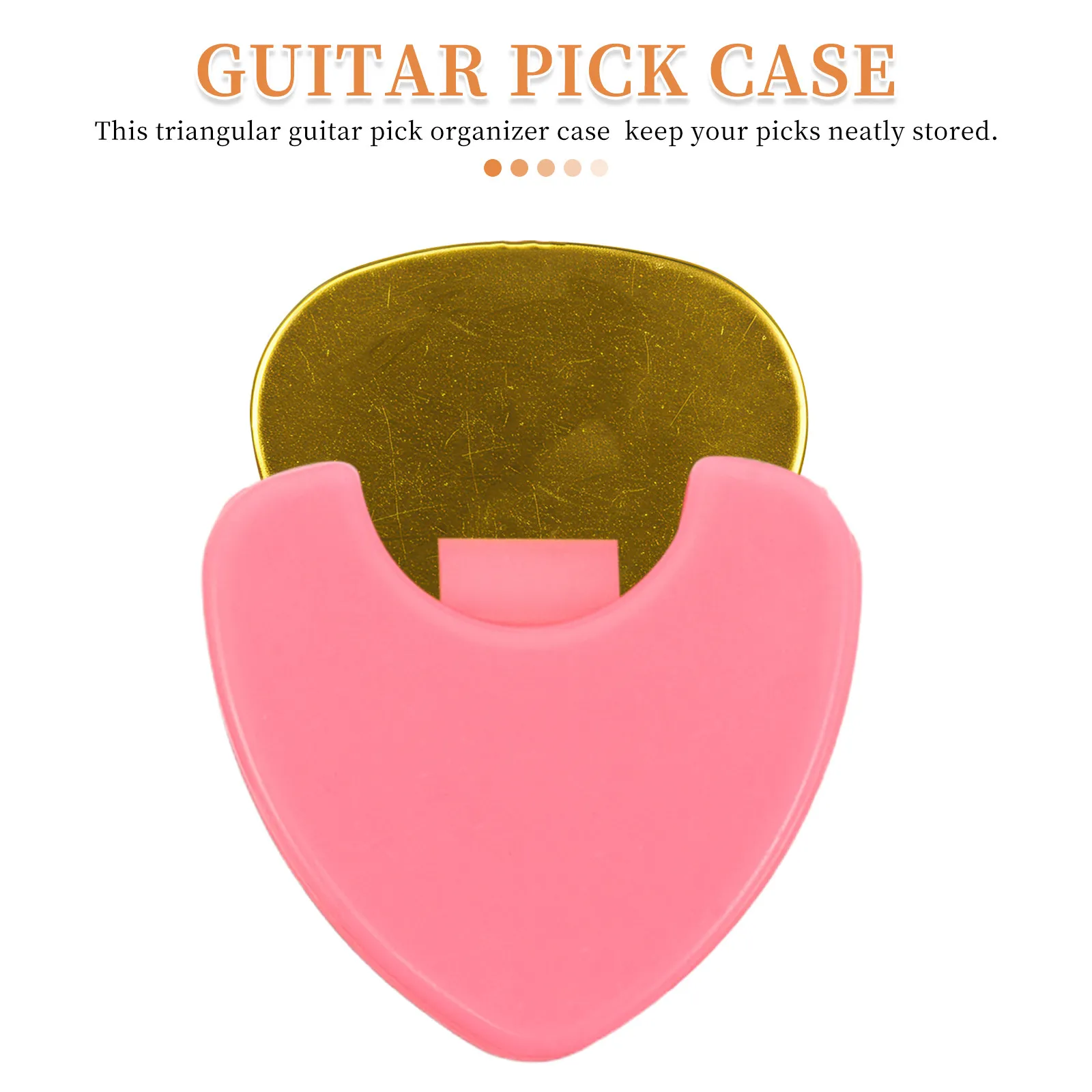 Guitar Pick Holder Case 25pcs Triangular Plectrum Organizer with 5 Vibrant Colors Portable Quick-Access