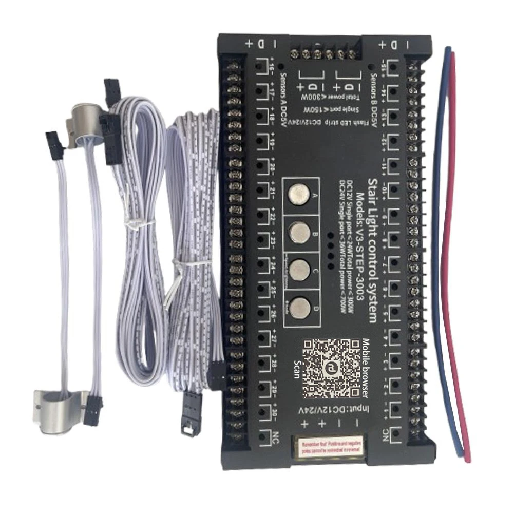 

Step Function Step Lighting Stair Light 18 Sensing Lighting Modes 32-channel Controller Customizable Sensor Installation