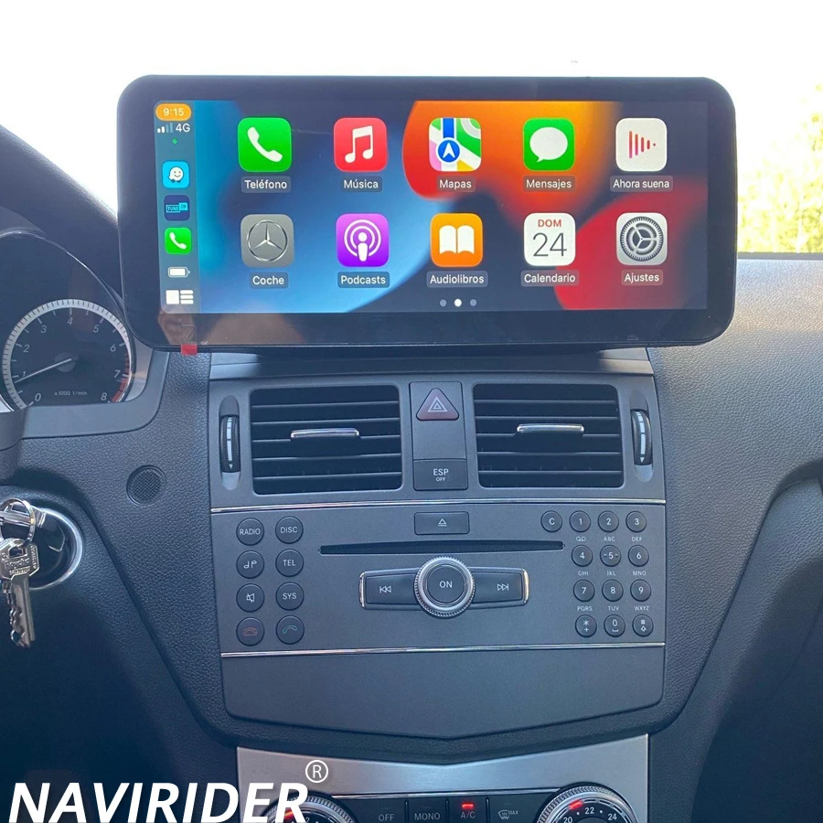 

Android 15 для Benz C class W204 S204 C230 C180 C200 2008-2010 GPS Стерео Радио Qled Экран Автомобильный Мультимедийный Видеоплеер Carplay