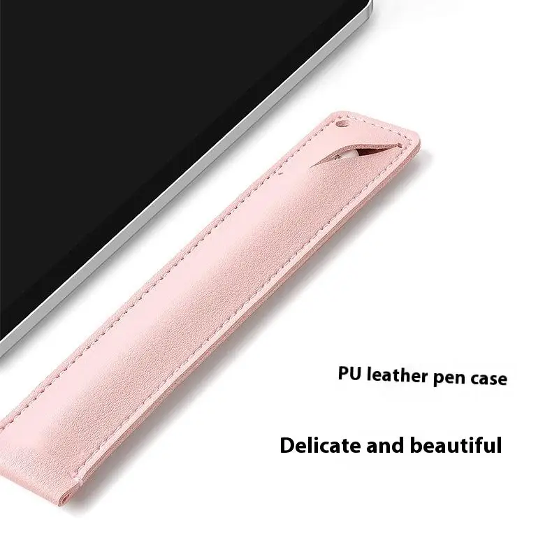 Pu Leather Pen Bag Elastic Buckle Book Notebook Fashion School Pen Case For Office Meeting Easy Carry Office Student Stationery