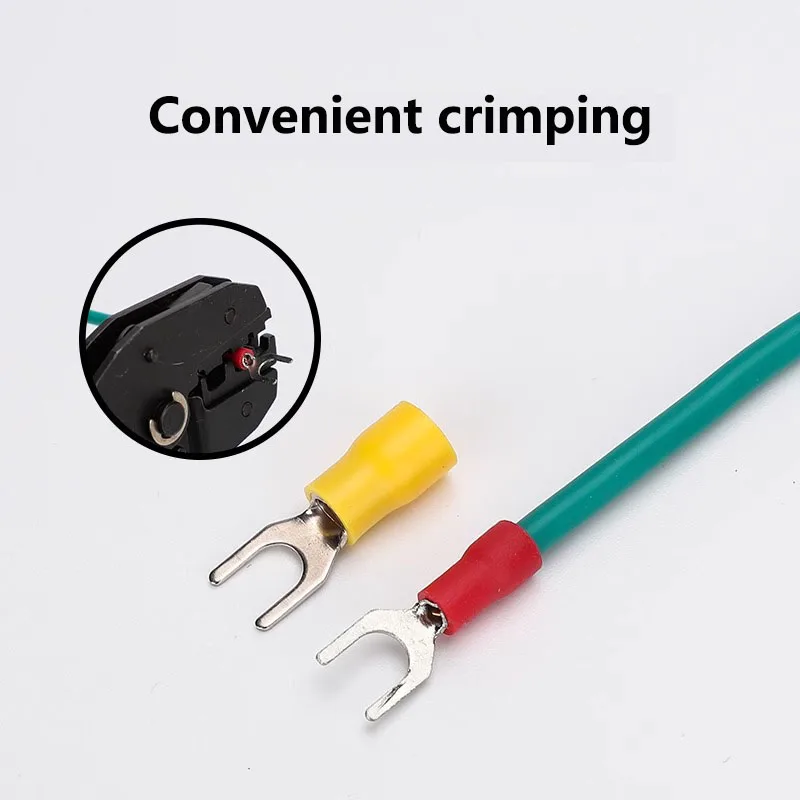 100Pcs SV Crimp Terminal Spade Y U-Type Wire Connector Insulated sheath wiring terminal Electrical copper Lug SV1.25-4 SV3.5-6