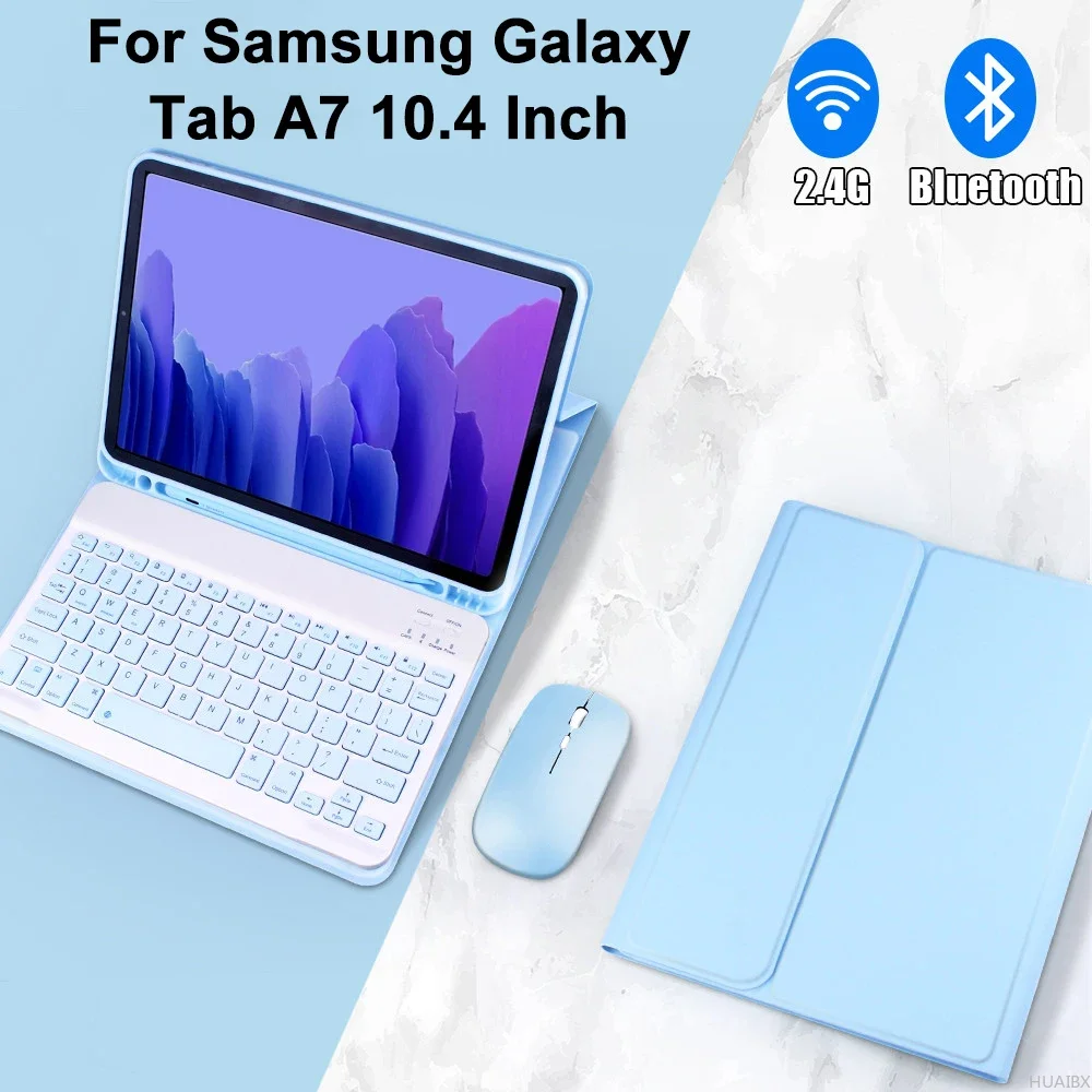 For Samsung Galaxy Tab A7 10.4 Inch Case, Keyboard Cover for Samsung Tab A7 SM-T500/T503/T505/T507/T509