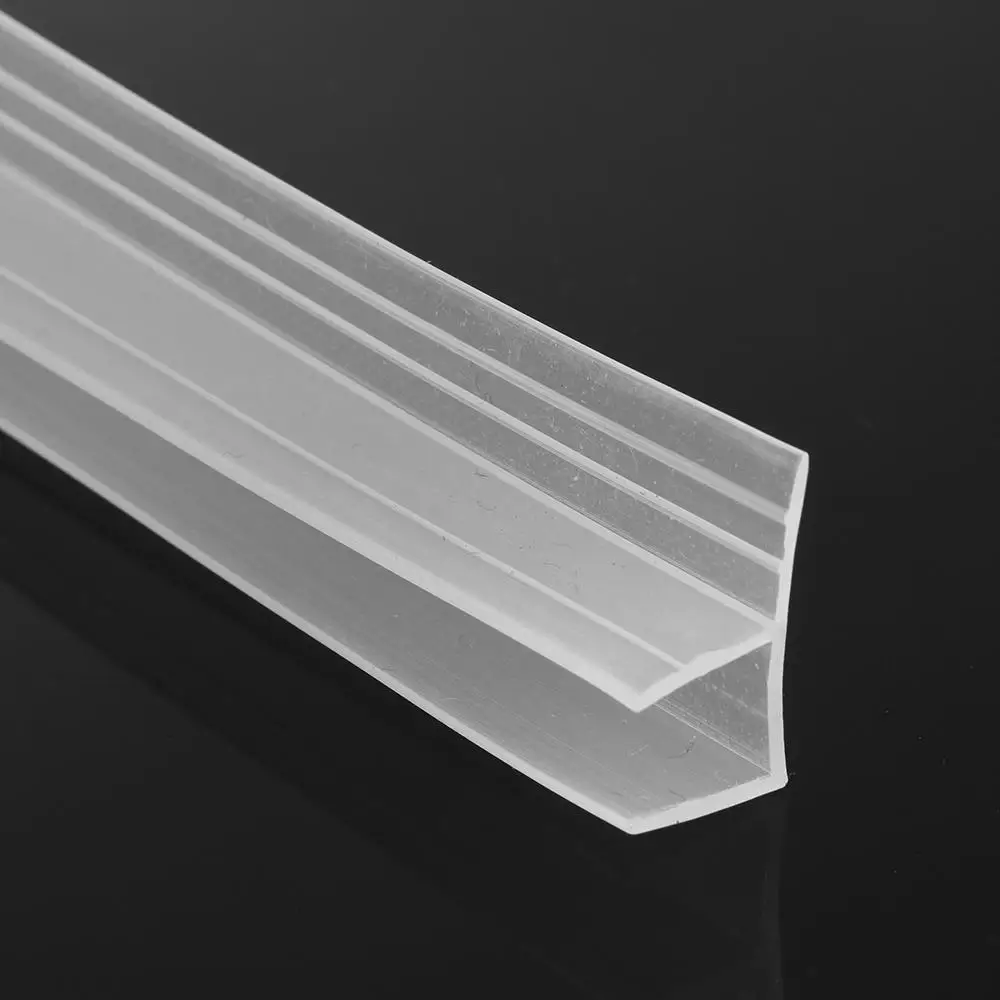 1M 6-12mm F U h Shape Glass Door Sealing Strips Silicone Rubber Window Glass Seal Strip Bath Screen Door Weatherstrip