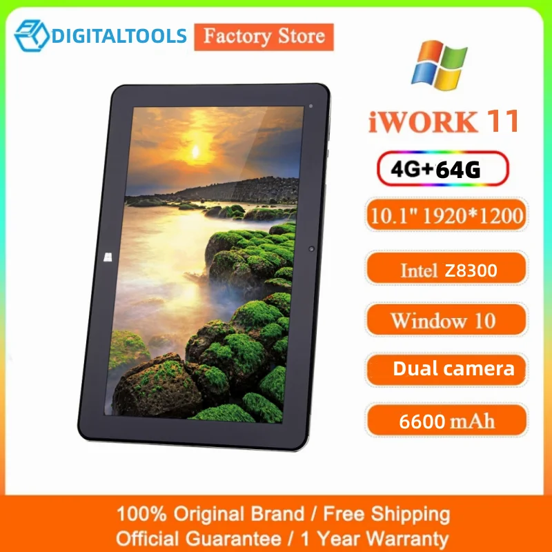 

NEW 10.6 INCH RAM 4GB DDR 64GB ROM X5 Z8300 Tablet PC Windows 10 Quad Core Dual Cameras HDMI-Compatible WIFI Micro USB