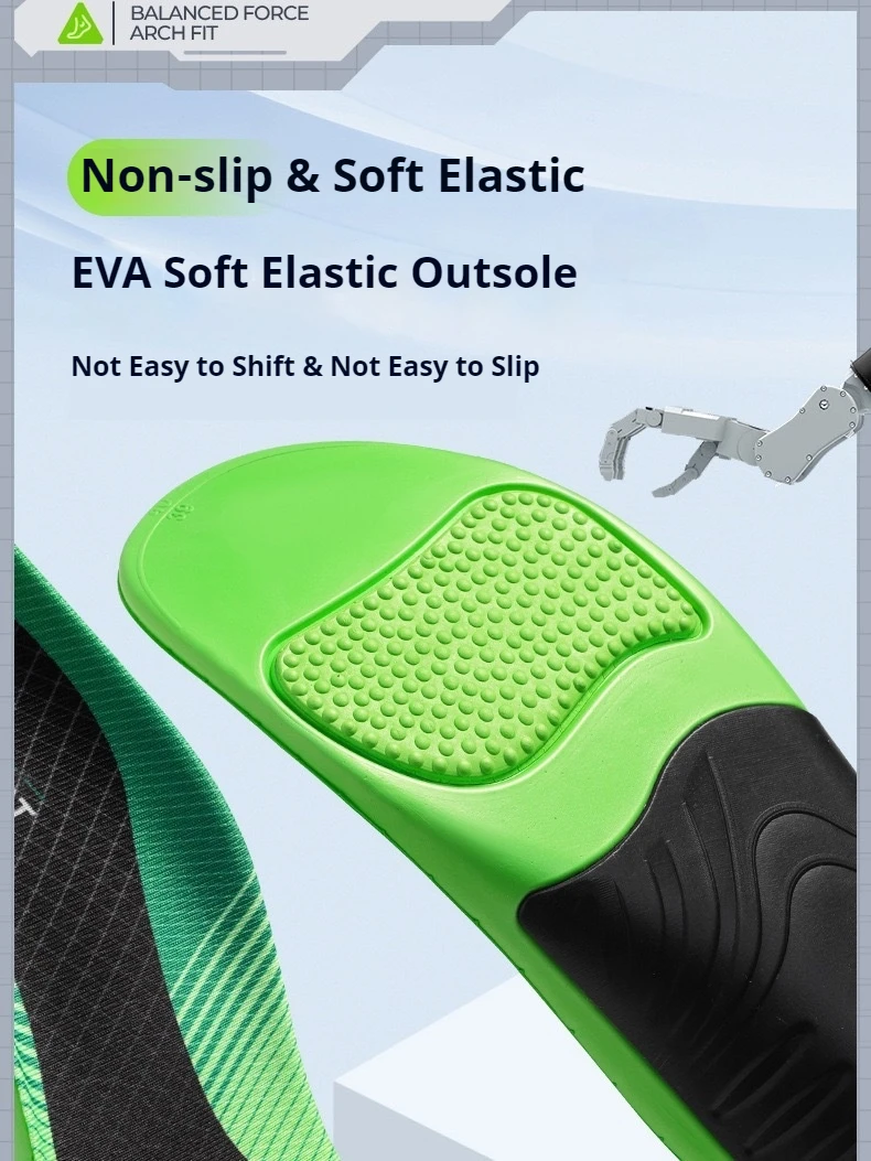 Schuhsohle mit Fußgewölbestütze, orthopädische Einlegesohlen für Plattfüße, für Männer und Frauen, Stoßdämpfung, bequeme Schuhsohle, für Laufsport, 1 Paar – Detail 9