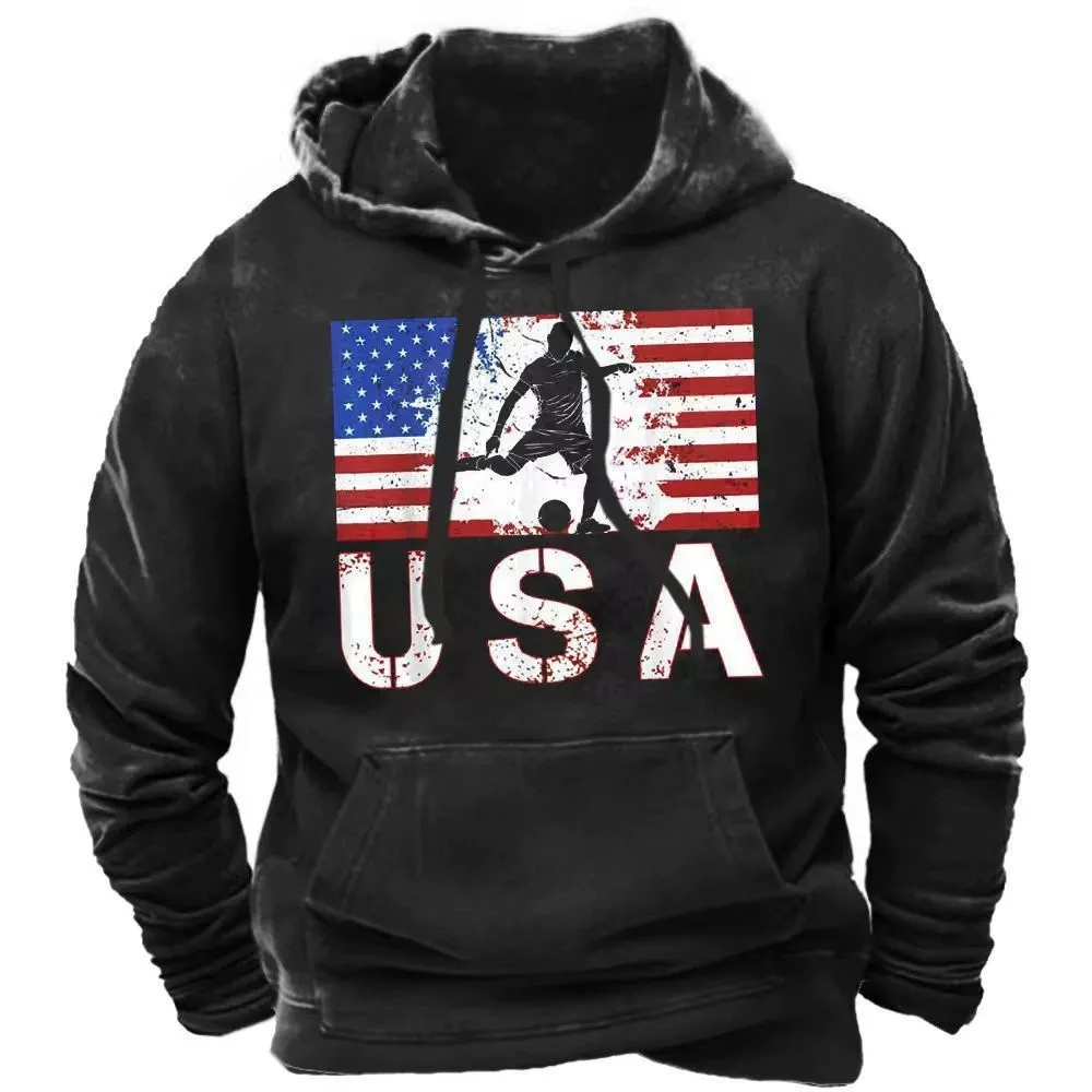 Fashion 3D Print USA Hoodie Men Women Hoodies Streetwear Oversized Pullovers Hooded Sweatshirts Male Tops Tracksuit Men