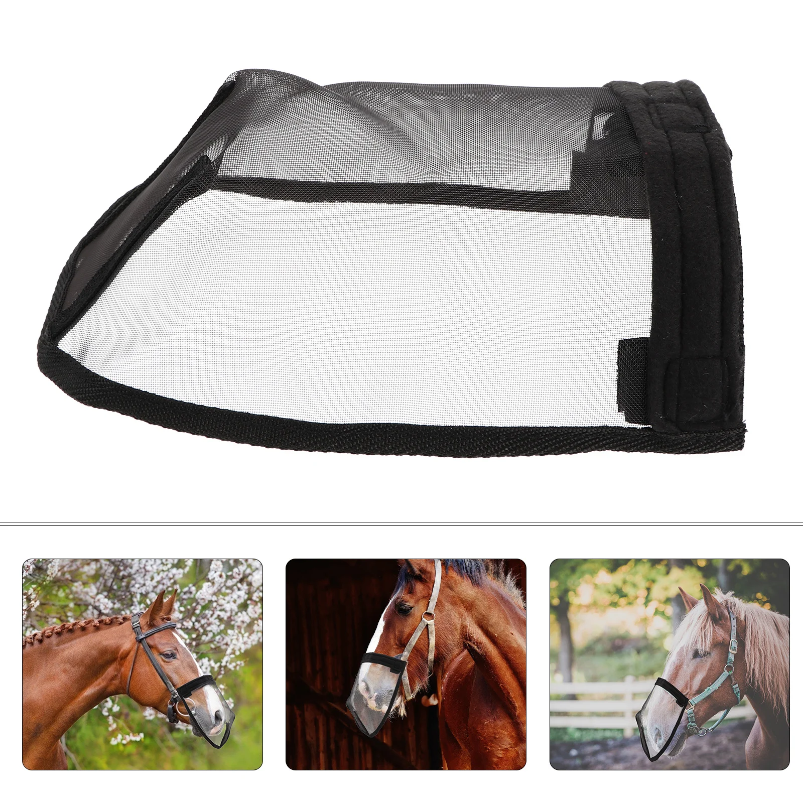 

Mesh Mask with Ear Protection Face Cover Uv and for Equine Safety Fly Horse Mask