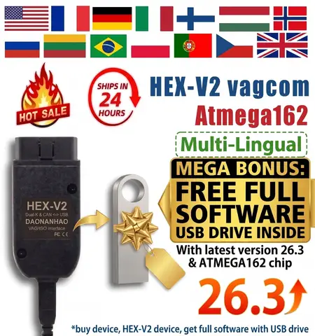 Hex can usb vcds-AliExpress