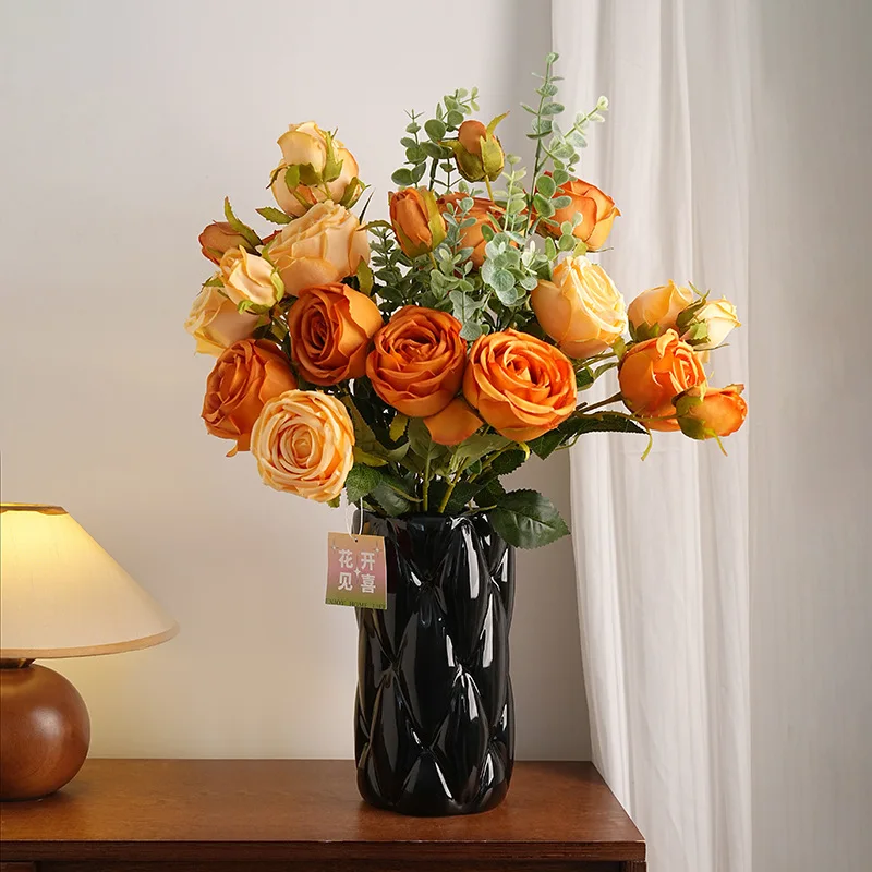 

Ceramic Vase Floral Decor for Living Room, Dining Table. Light Luxe Home Decor Items, Décoration Maison, Water Plant Display
