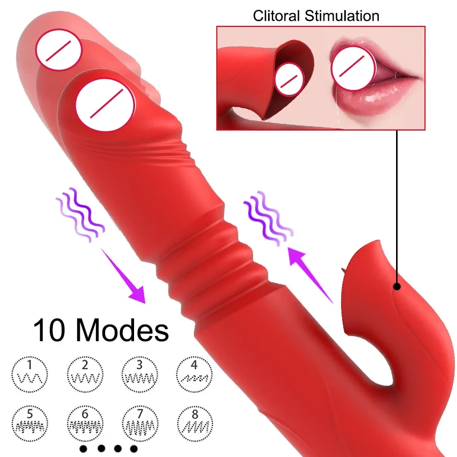 Vibrator For Women 3 In 1 Licking Machine Clitoris Stimulator G-Spot Powerful Vibro Dildo Wand Female Clit Sucker Adult Sex Toys