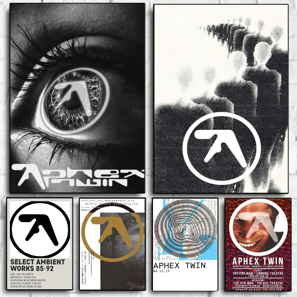 Classic Hot DJ A-Aphex Twin Poster Self Adhesive Wall Art Decor for Bedroom Living Room Office Home Decor Gift