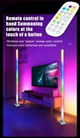 150cm Smart RGB LED floor lamp height button Control remote Control and Bluetooth by App Environment light with various modes