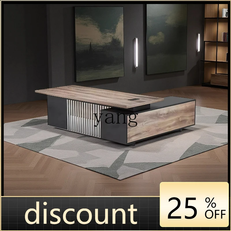 LTT industrial style desk simple modern executive table light luxury president manager table and chair combination