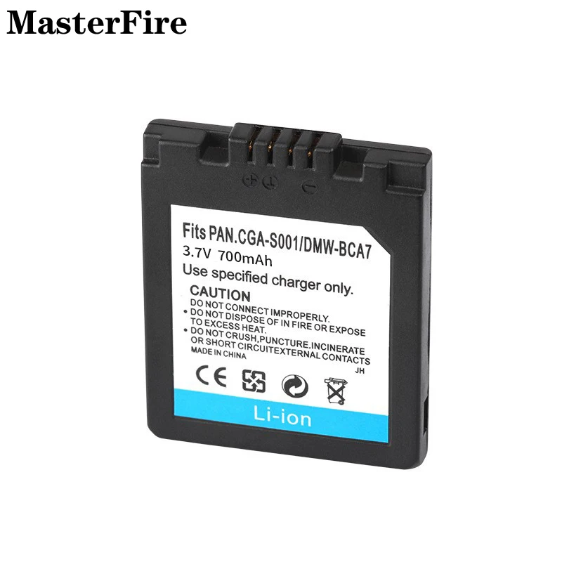 파나소닉 루믹스 DMC-FX1EG, DMC-F1PP, DMC-F1S, DMC-FX5 셀용 도매 CGA-S001 S001E DMW-BCA7 3.7V 700mah 교체용 배터리
