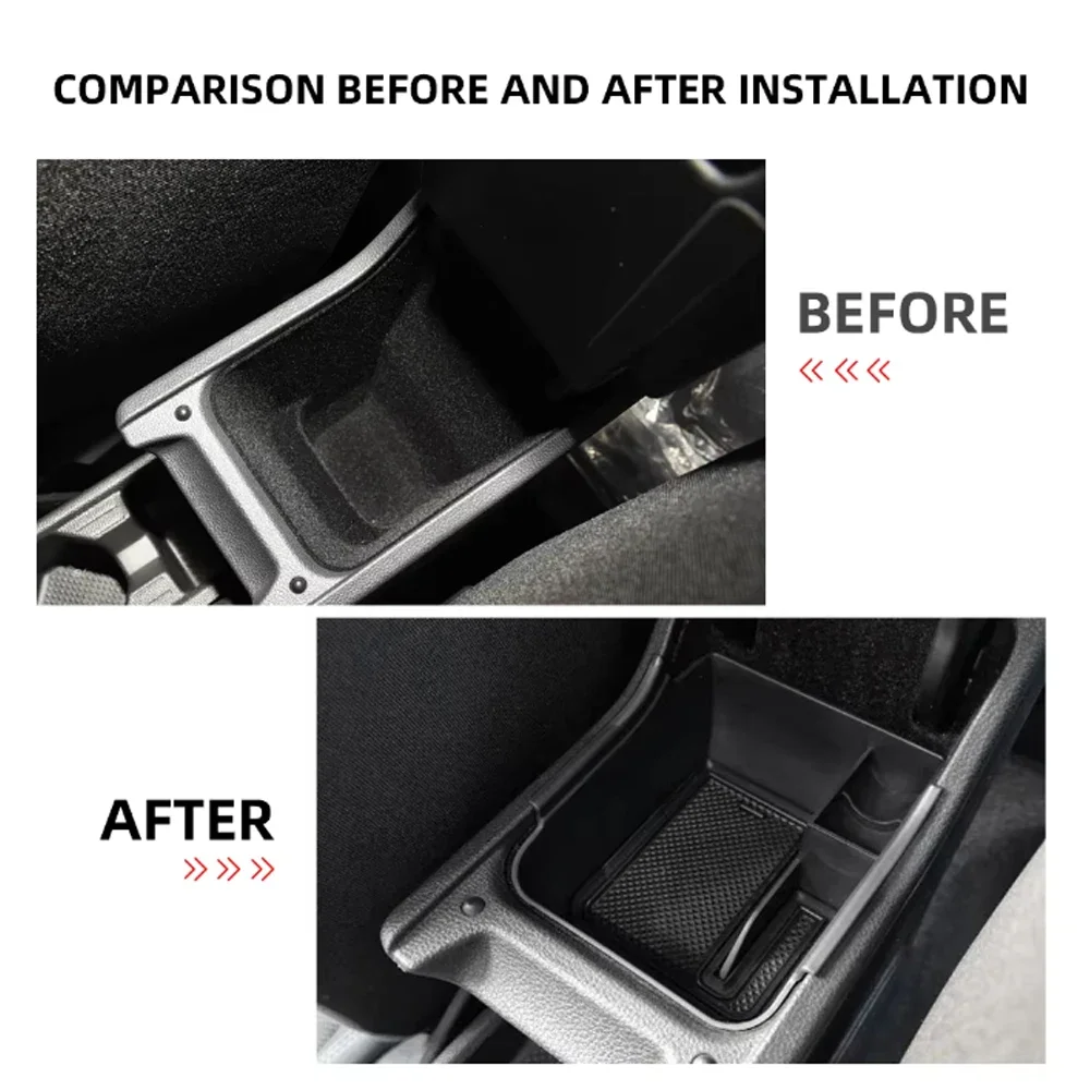 Car Armrest Box Storage Tray For Volkswagen VW Polo MK6 2018-2023 AW1 GTI Taigo 2021-2023 Nivus Europe Accessories 3