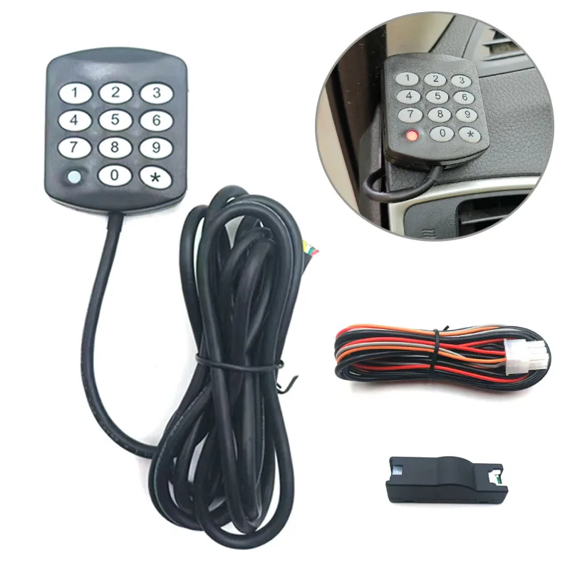 LAKASAN Car Immobilizer Password Keypad Password Locker, Anti Hijack & Anti Theft Function, One Wire Two Way Communication