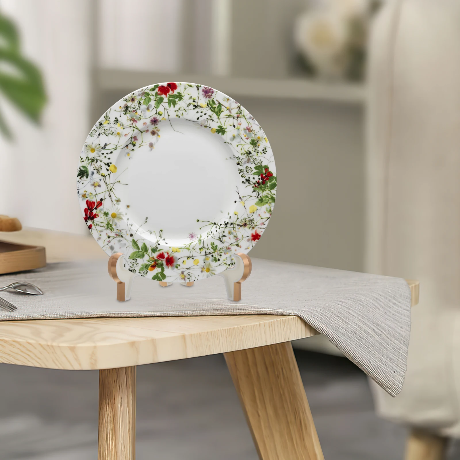 

2pcs Display s for Picture Frames Decorative Plates Artworks 5 Inch Plastic Easel Small Poster Plaque Photo Support Dish