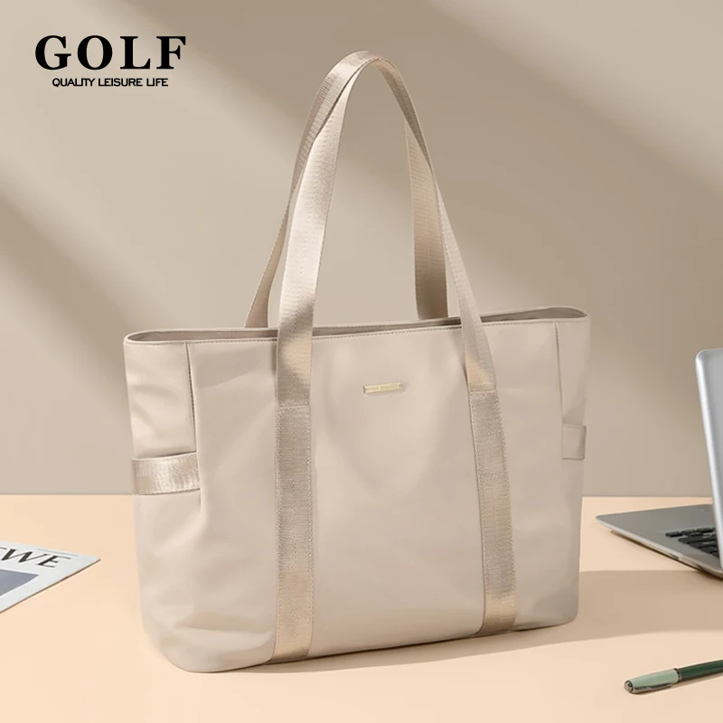 GOLF Tote Bag Women Elegant Ladies Shoulder Bags For Work 14 Inch Tote Bags With Zipper Compartments Commuter Bag Large Capacity