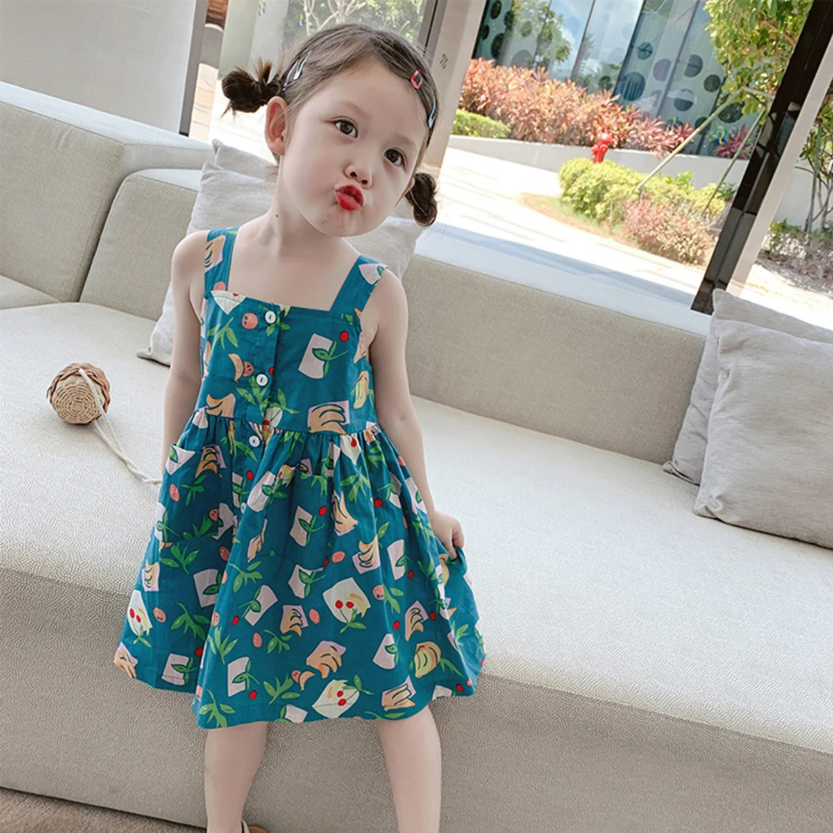 

Baby Girl Dress Summer Sleeveless Princess Birthday Party Dresses Flower Sundress