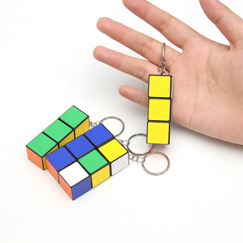 Funny 1st Order Cube Keychain Stress Relief Toy Magic Ruler Fingertip Toy Mini Magic Cube Decoration Children Adult Holiday Gift