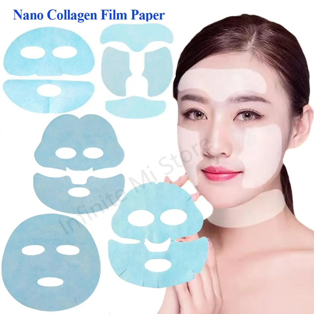 Collagen Film Paper Soluble Facial Mask Peptide Deer Bone Nano Mask Cheek Forehead Eye Patch Paper Facial Skin Care Tool