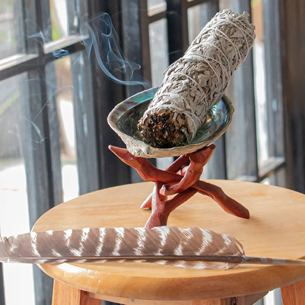 White Sage Bundles Pure Leaf Smoking Wood Incense Stick Spiritual Meditation Indoor Purification Soothes Nerves Energy Cleansing