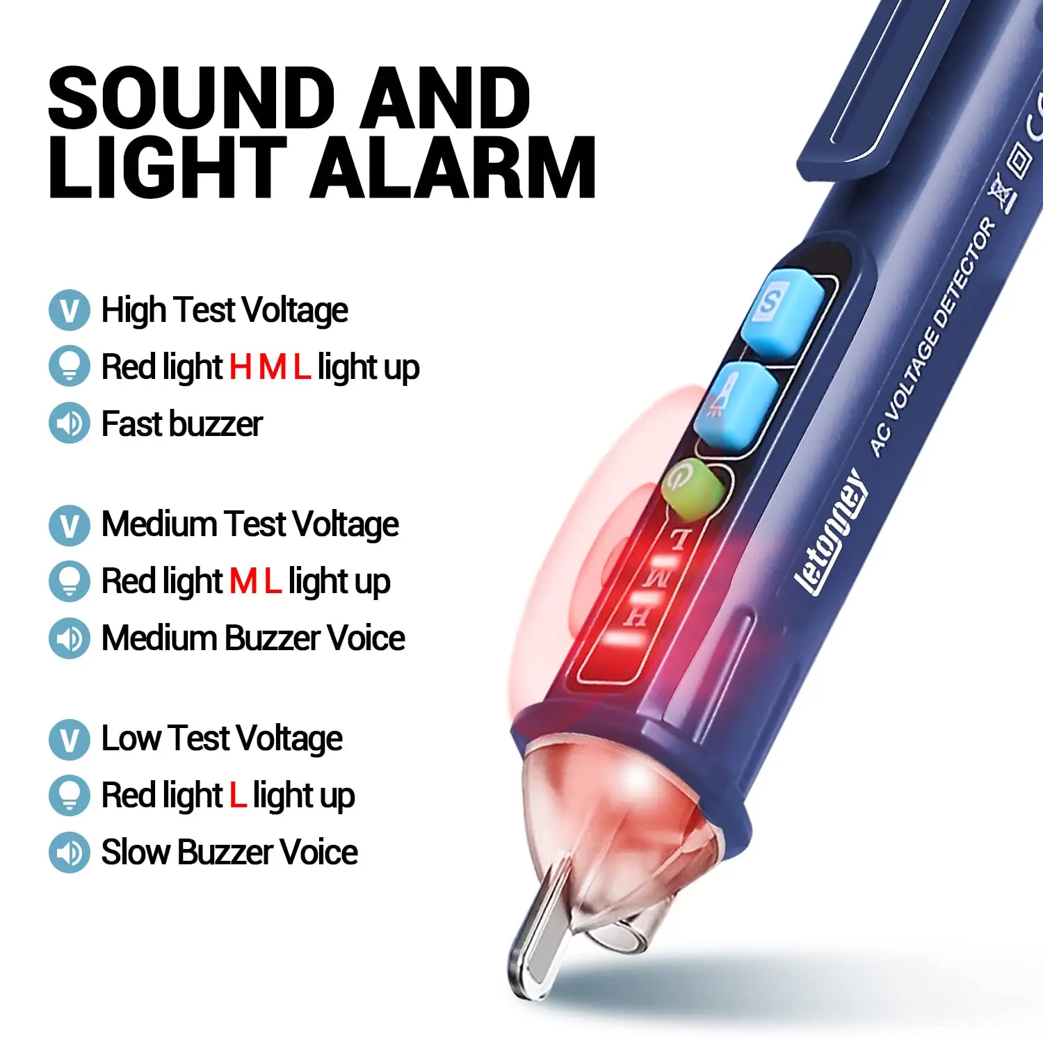 

Intelligent Test Pencil Induction Sound Electrician Pen Zero Fire Line Identification Automatic Alarm Power Failure Energy Light