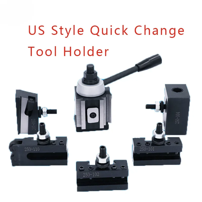 Lathe Tools Holder 250-001/250-002 250-101/102 American Style Quick Change Lathe Boring and Milling Integrated Five Clamp Tool