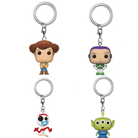 Pocket Disney Toy Story Woody Forky Figure Model Keychain Alien Buzz lightyear Toy