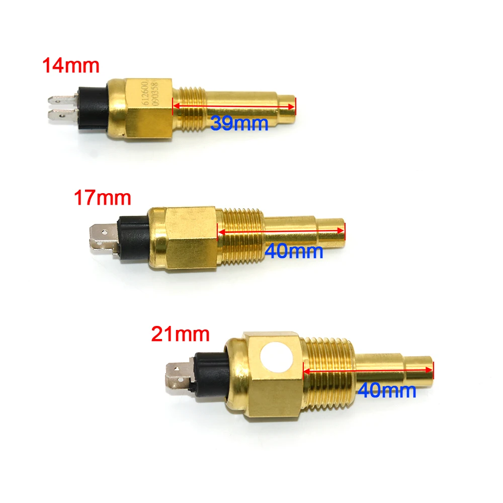 Universal Water Temperature Sensor 3/8NPT 1/2NPT Vdo Meter Vdo Water Temperature Sensor 14MM 17MM 21MM for Car Auto Truck Boat