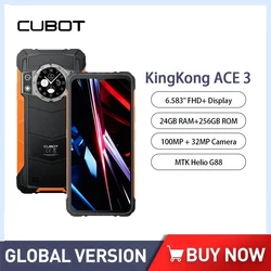 Cubot KINGKONG ACE 3 Rugged 5G Smartphones 6.583Inch Octa Core 24GB（8+16）RAM+256GB ROM 100MP 5100mAh Android 14 Mobile Phone NFC