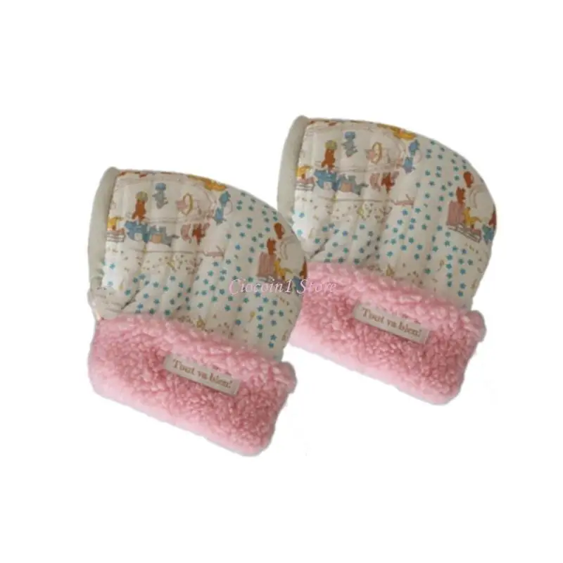 

Y1UB Children's Scooter Gloves Bicycles Warm Plush Mittens Baby Balance Bike Gloves Antifreeze Riding Hand Muffs for Outing