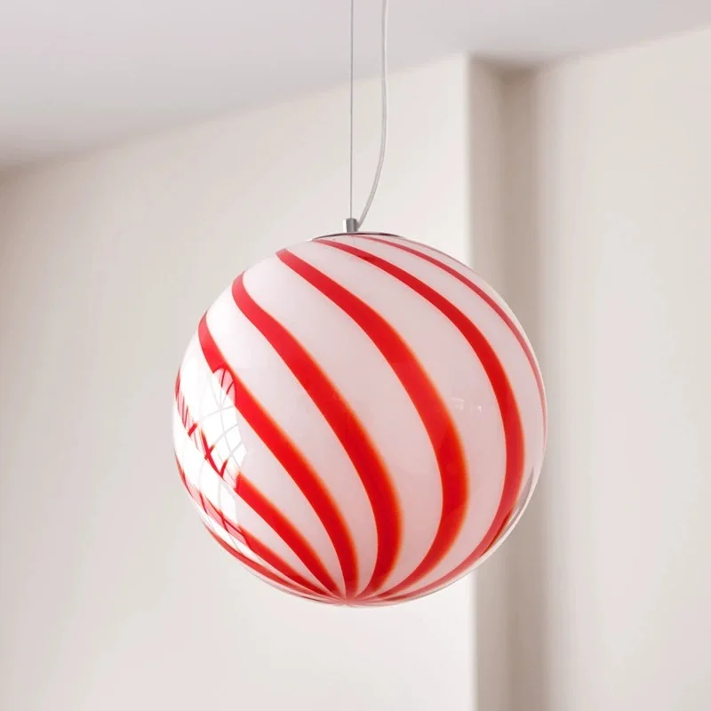 Modern Colorful Ball Chandelier Kids Room Glass Pendant Light for Bedroom Living Room Shop Home Decor Art LED Round Pendant Lamp