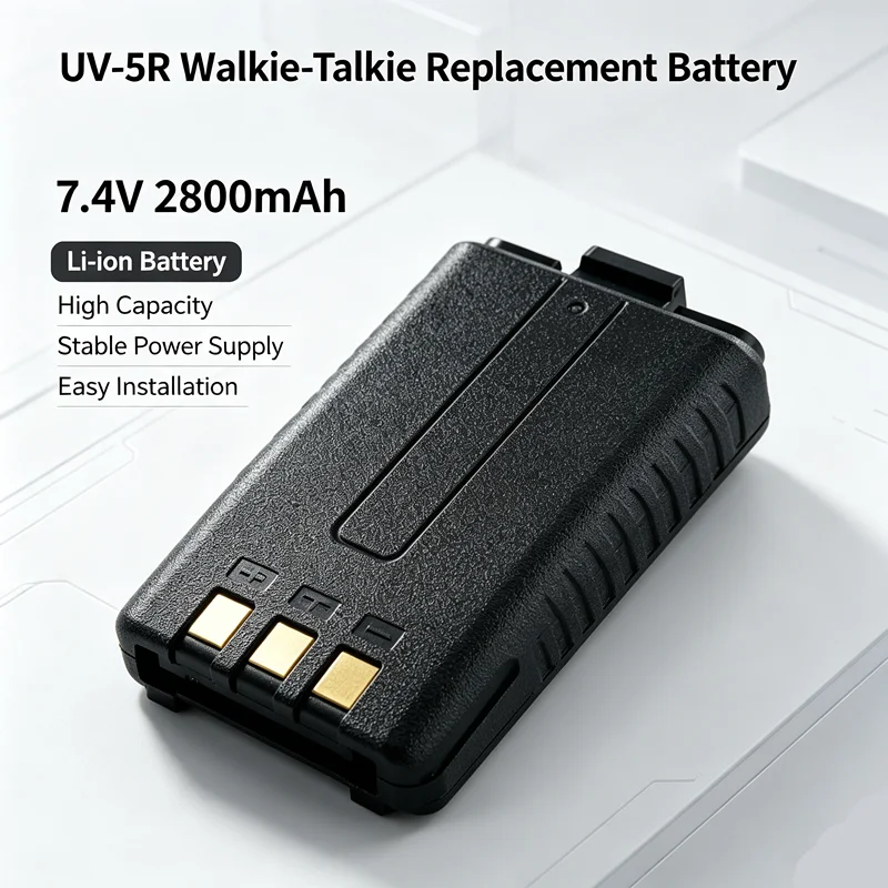 2800mAh 7.4V Li-ion Rechargeable Battery for Baofeng UV-5R UV5R Walkie Talkie Two Way Radio Accessories