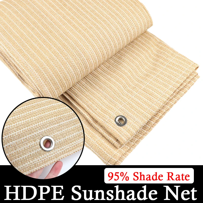

Thicken HDPE Sunshade Net Outdoor Awning Anti-UV Balcony Terrace Privacy Mesh Backyard Pergola Sun Shelter Car Shed Tent
