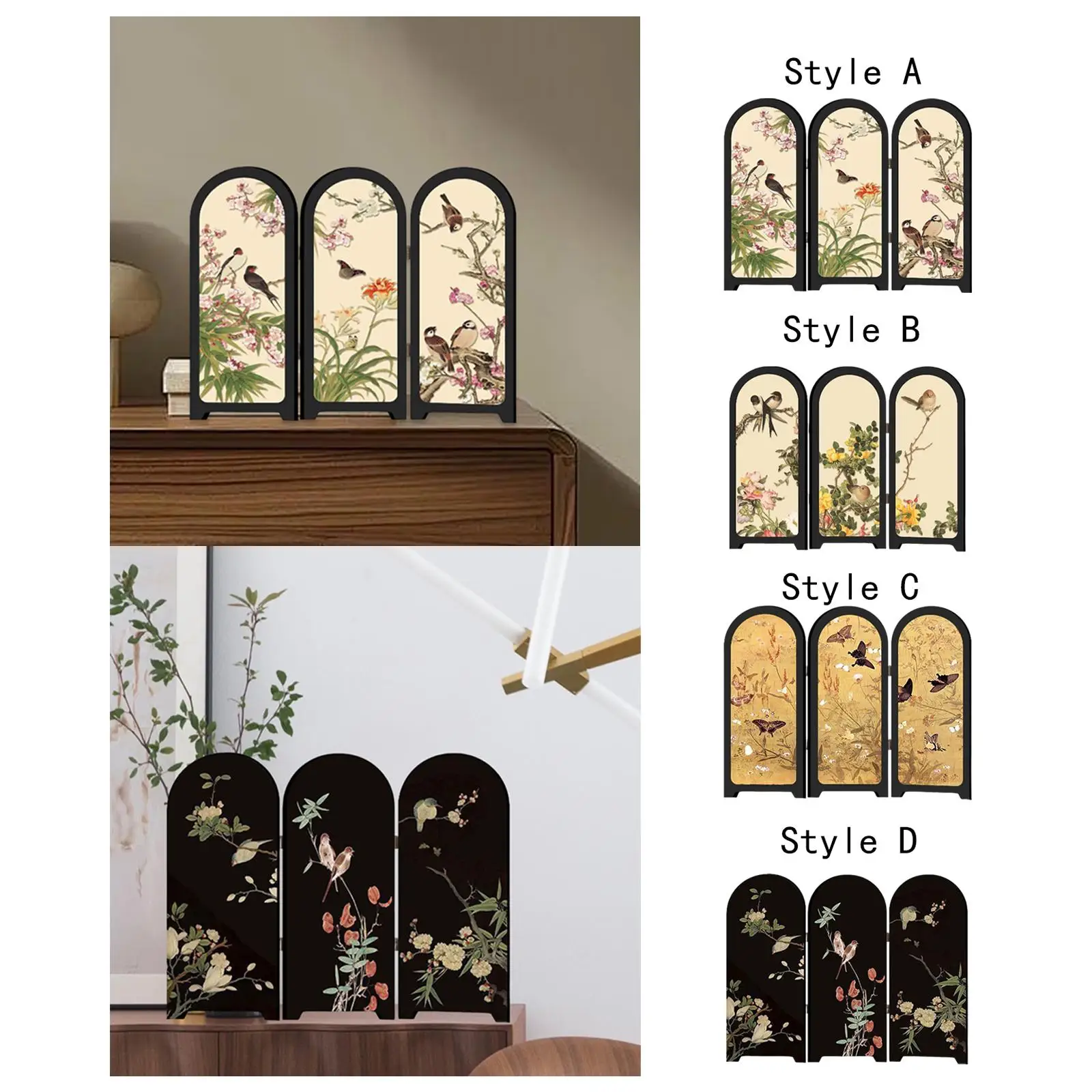 Picture 5: Mini Desktop Folding Screen Small Tabletop Divider for Entrance Cabinet