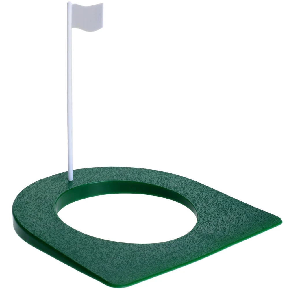1 Juego de taza para práctica de Golf con orificio ajustable, bandera blanca, Putter para interiores y exteriores, ayuda para entrenamiento, taza de regulación