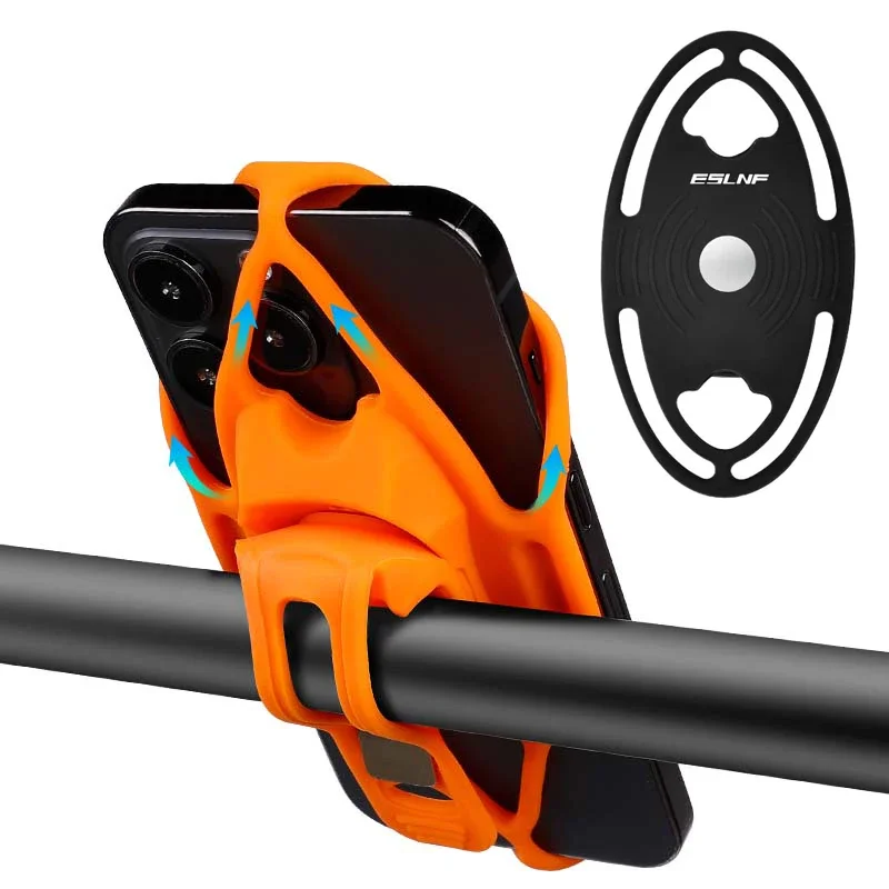 ESLNF Silicone Bicycle Mobile Holder Bike Handlebar Mount Phone Holder